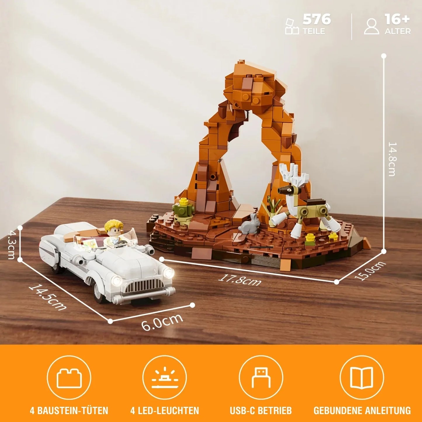 Funwhole Deer Crossing Hirsch-Treffpunkt Klemmbausteine Set - F9053