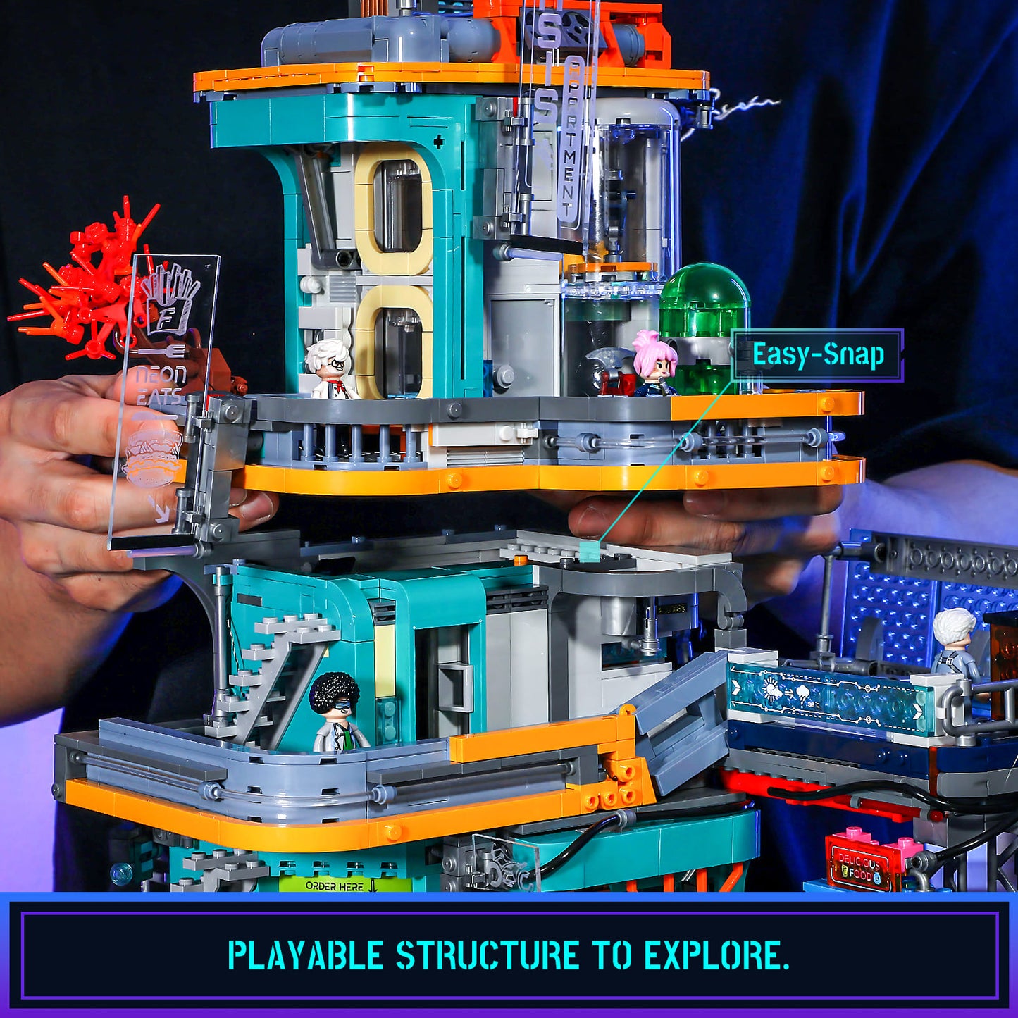 Funwhole Cyberpunk Apartment Villa Klemmbausteine Set - F9042