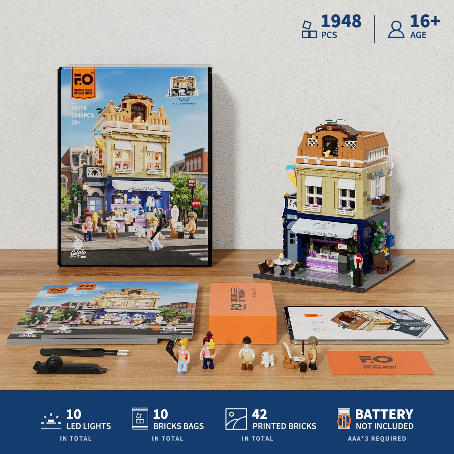 Funwhole Gelato Store Eisdiele Klemmbausteine Set - F9078