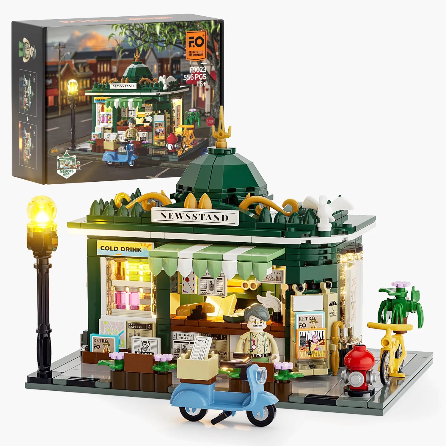 Funwhole F9023 Newsstand Klemmbaustein-Set mit Originalverpackung