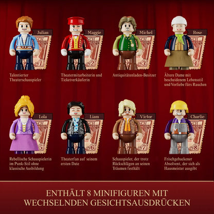 Funwhole F9056 Theater Balkon Klemmbausteine Set – Minifiguren in Übersicht
