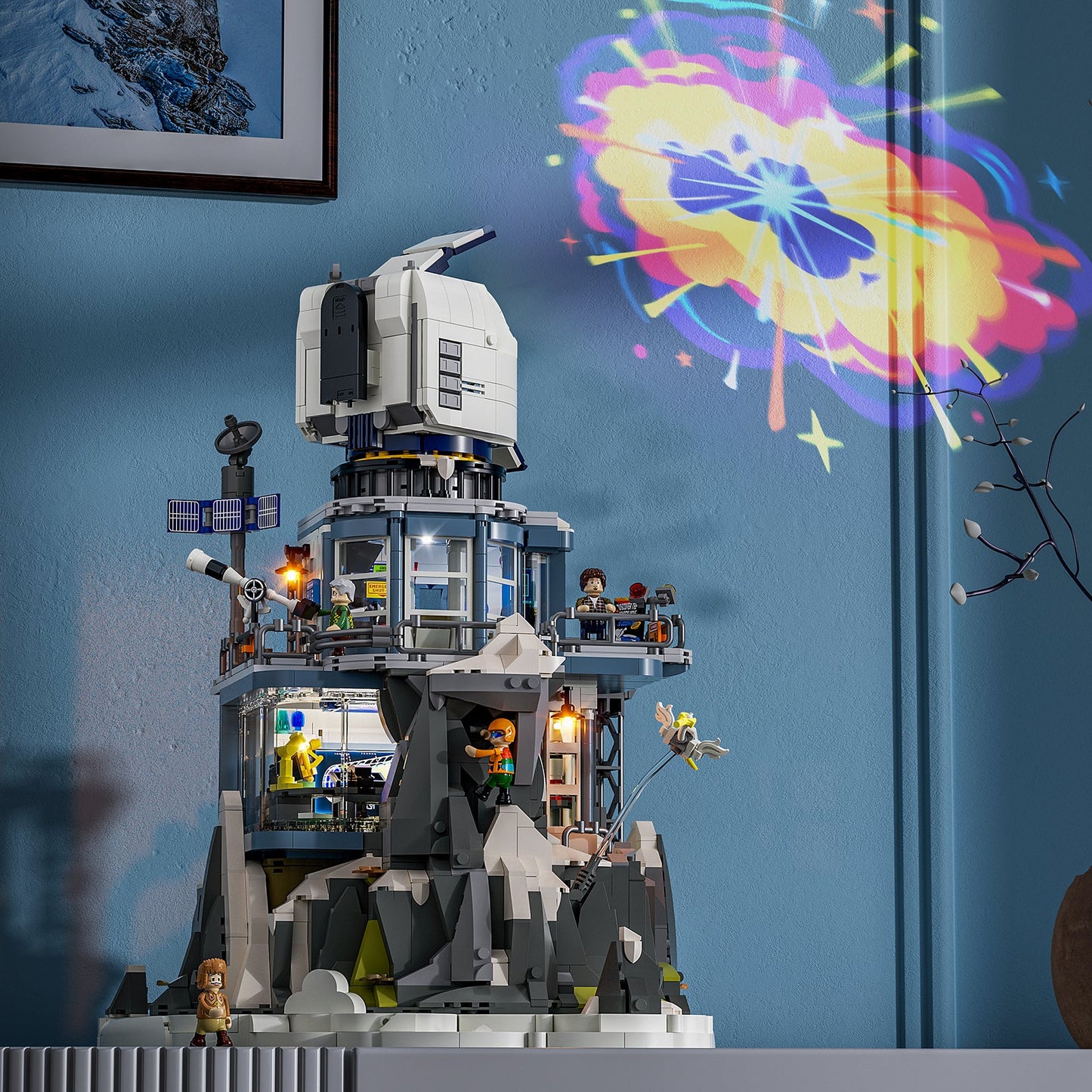 Lumibricks Alpine Observatory Sternwarte mit Projektor Klemmbausteine Set - L9091