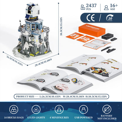 Lumibricks Alpine Observatory Sternwarte mit Projektor Klemmbausteine Set - L9091