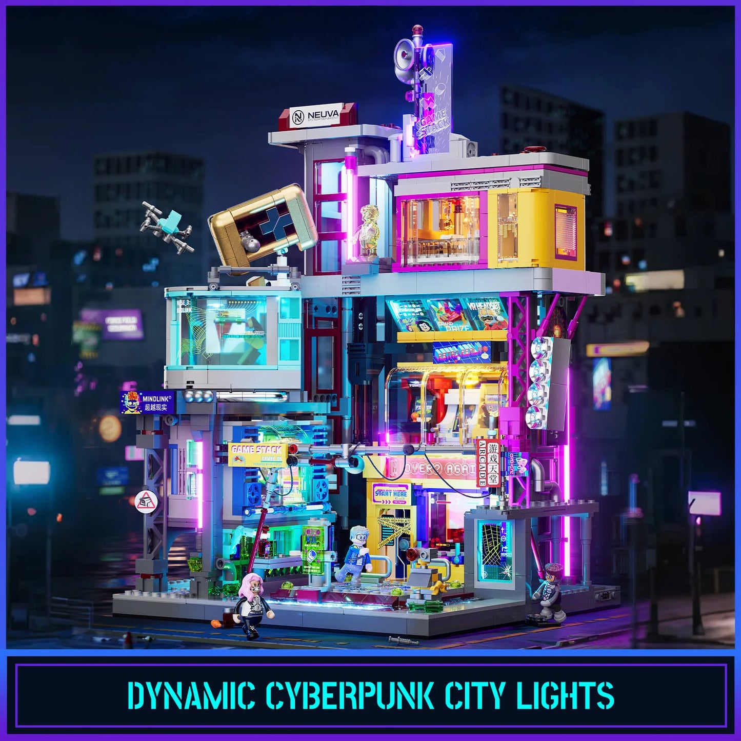 Lumibricks Cyberpunk Game Stack Spielhalle Klemmbausteine Set - L9095