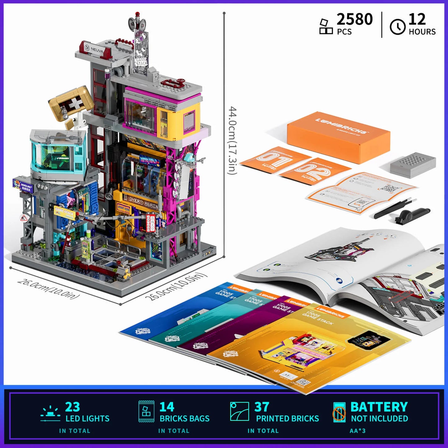 Lumibricks Cyberpunk Game Stack Spielhalle Klemmbausteine Set - L9095