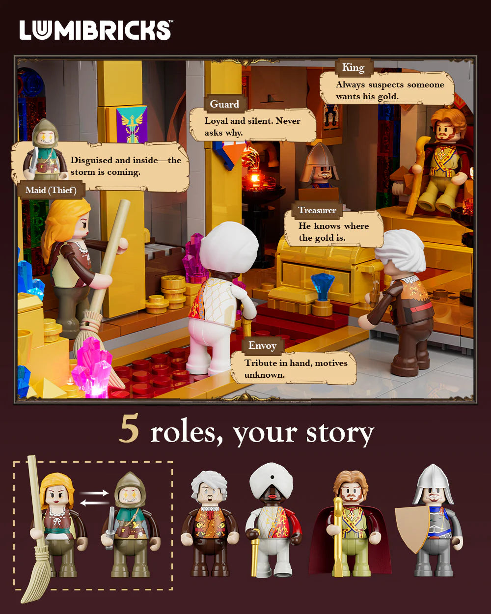 Lumibricks King's Castle Treasury Mittelalter Klemmbausteine Set - L9105