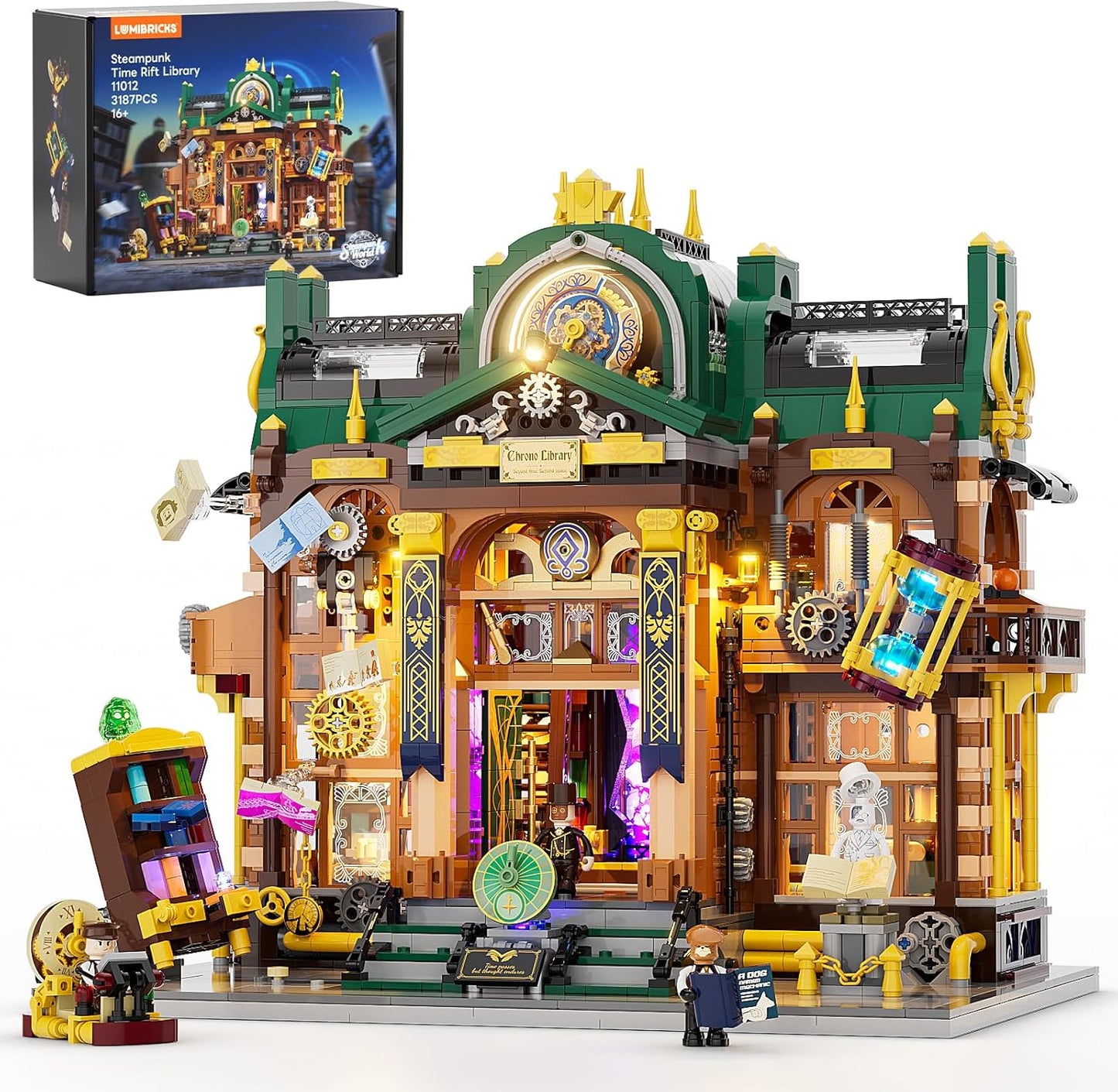 Lumibricks Steampunk Time Rift Library Klemmbausteine Set - 11012