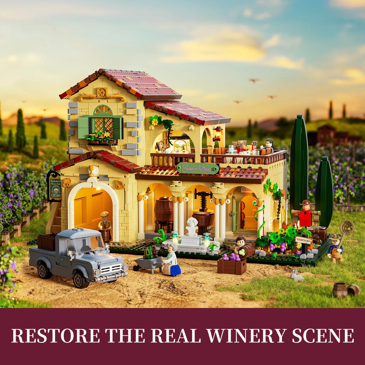 Lumibricks Weingut Vineyard Estate Klemmbausteine Set - L9086