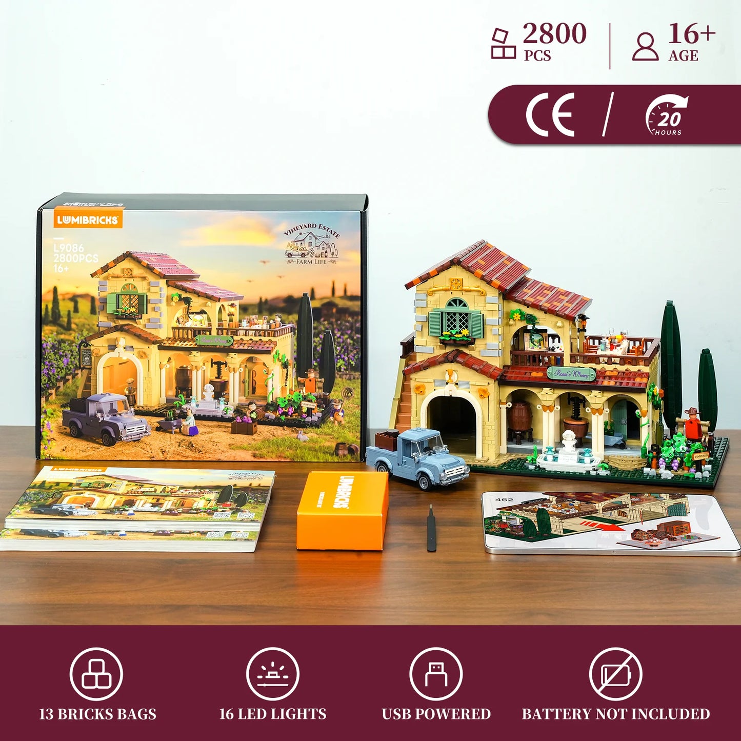 Lumibricks Weingut Vineyard Estate Klemmbausteine Set - L9086