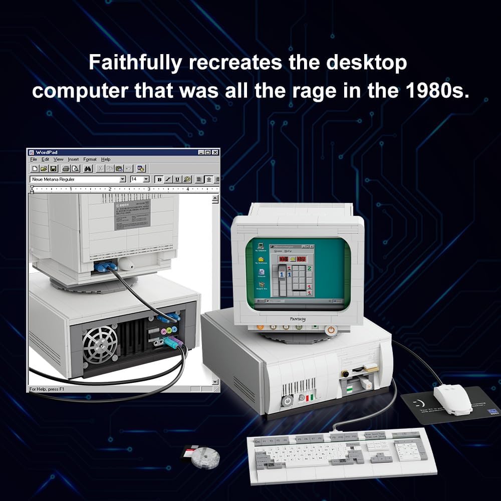 Pantasy Retro 90s PC Computer Klemmbausteine Set - 85005