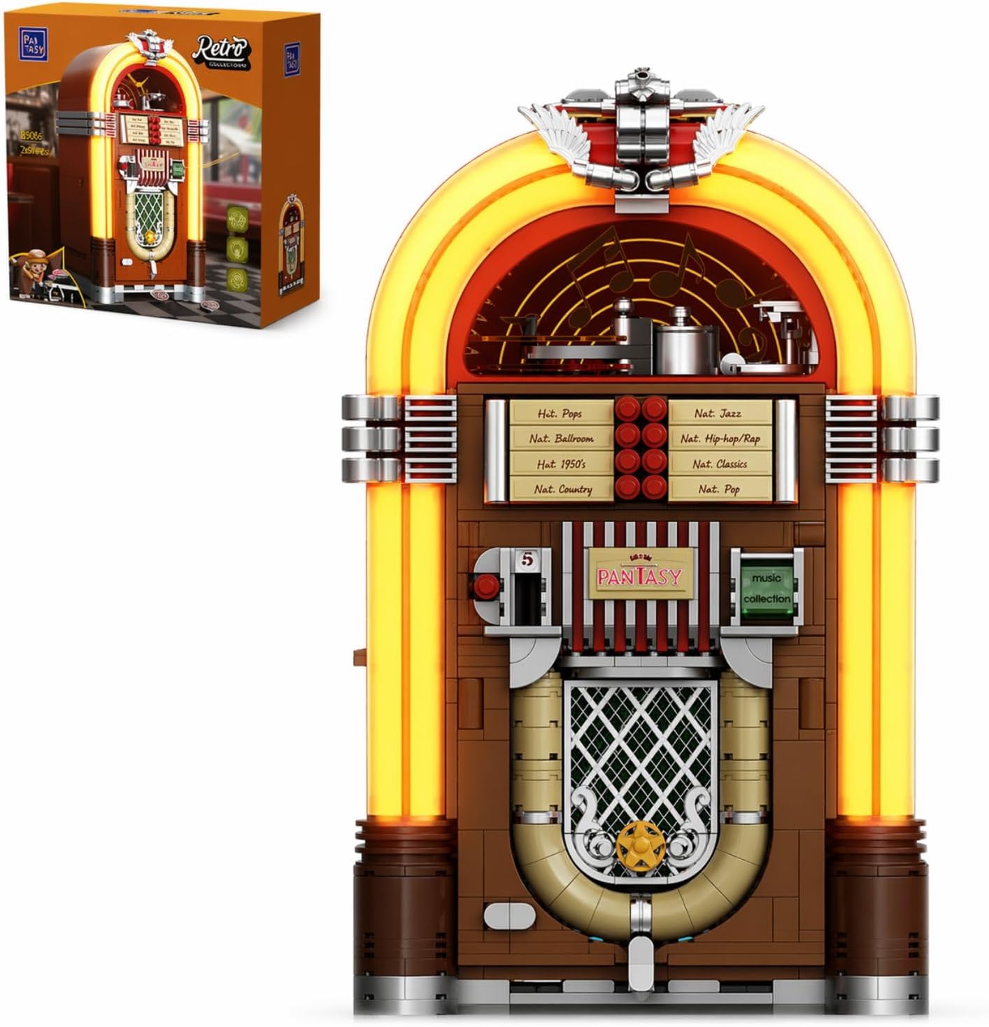 Pantasy Retro Jukebox Klemmbausteine Set - 85020