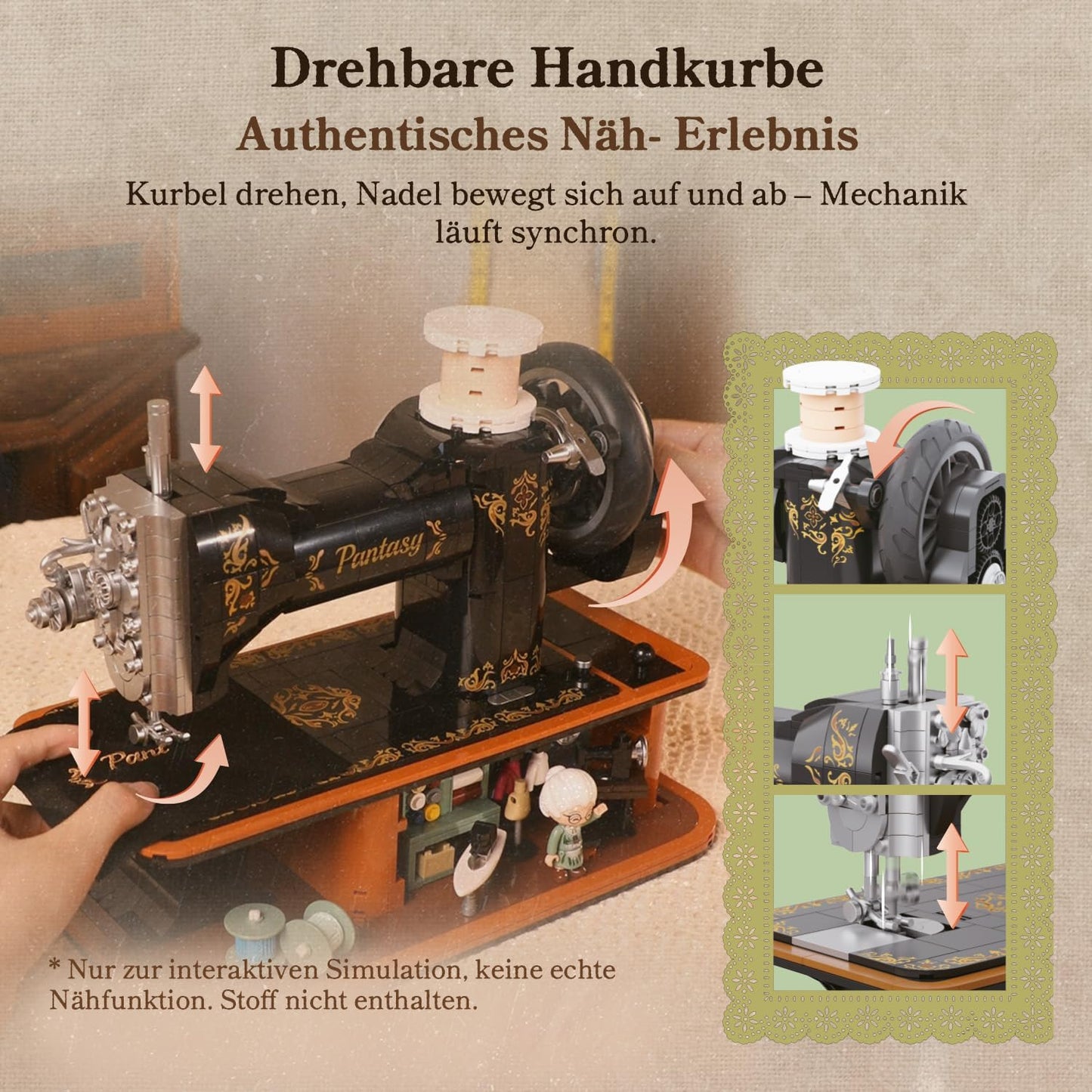Pantasy Retro Nähmaschine Sewing Machine Klemmbausteine Set - 85028