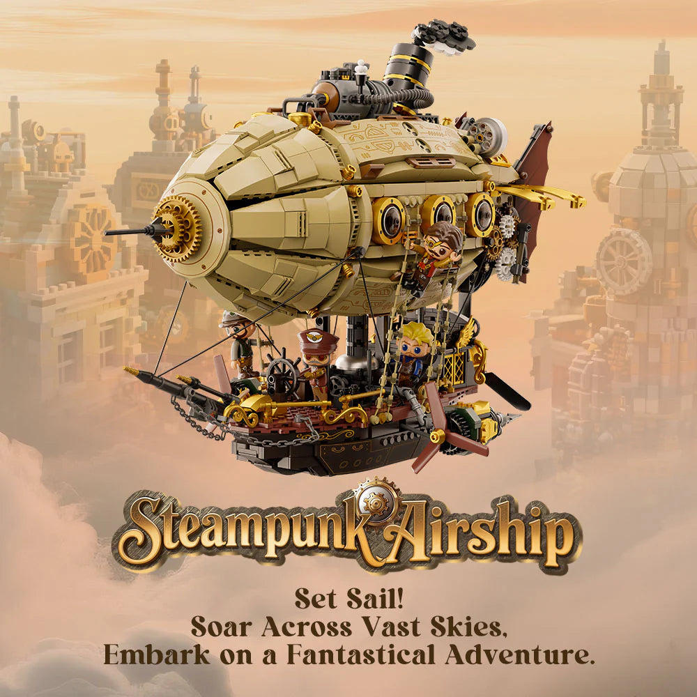 Pantasy Steampunk Airship Luftschiff Klemmbausteine Set - 85021
