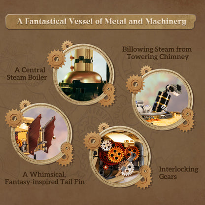 Pantasy Steampunk Airship Luftschiff Klemmbausteine Set - 85021