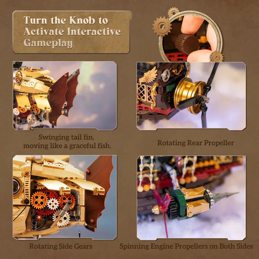 Pantasy Steampunk Airship Luftschiff Klemmbausteine Set - 85021