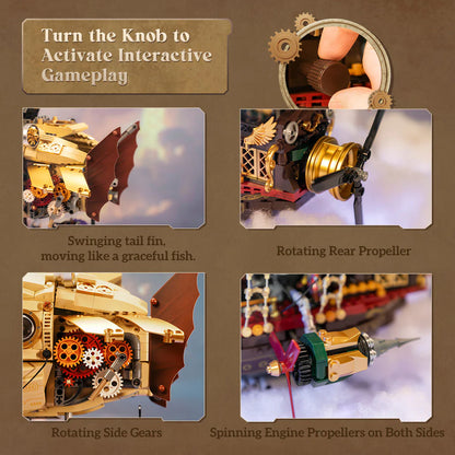 Pantasy Steampunk Airship Luftschiff Klemmbausteine Set - 85021