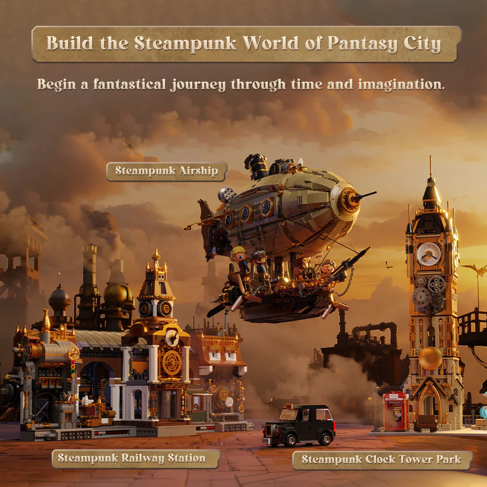 Pantasy Steampunk Airship Luftschiff Klemmbausteine Set - 85021
