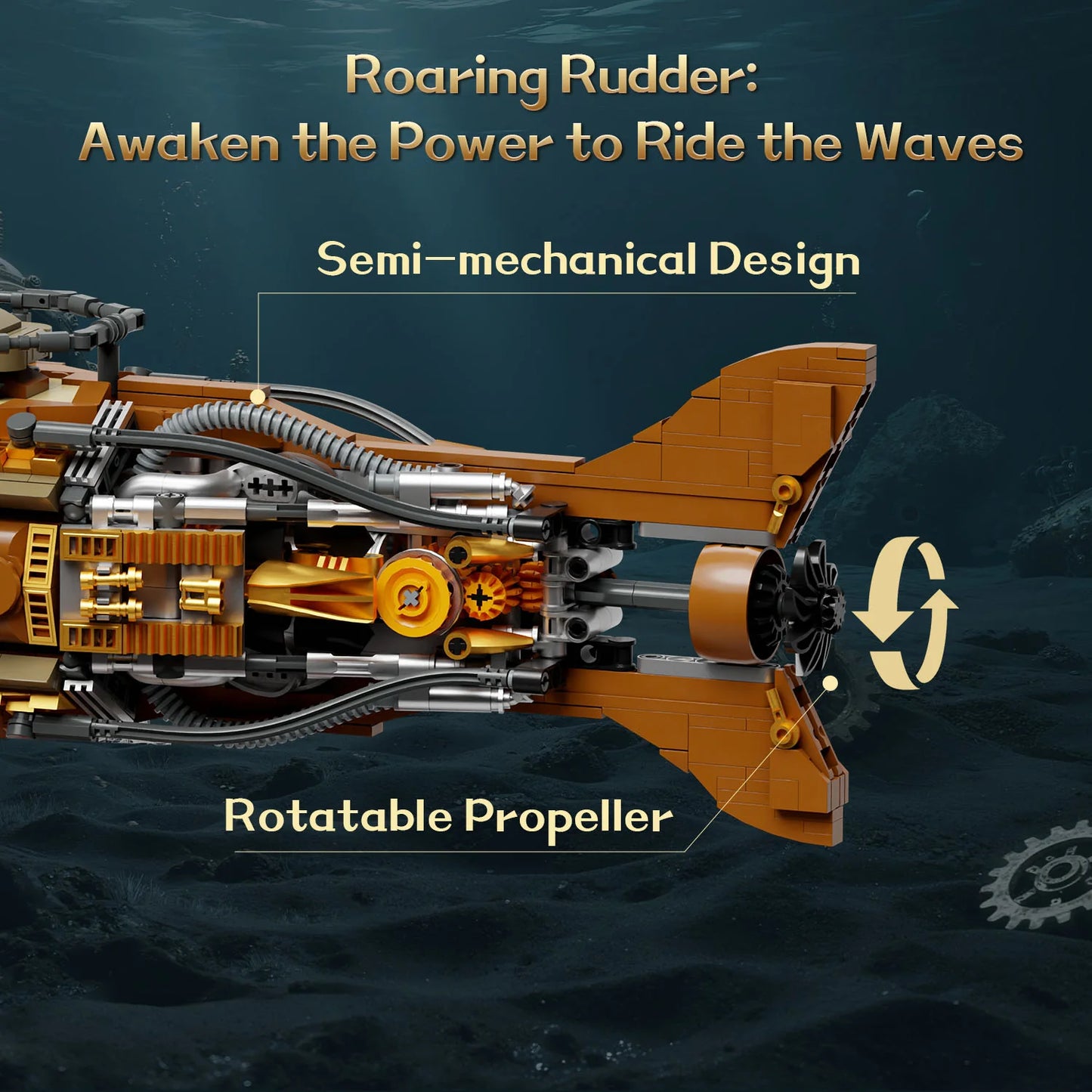 Pantasy Steampunk Nautilus U-Boot Klemmbausteine Set - 85029