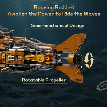 Pantasy Steampunk Nautilus U-Boot Klemmbausteine Set - 85029
