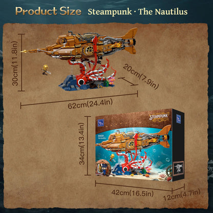 Pantasy Steampunk Nautilus U-Boot Klemmbausteine Set - 85029