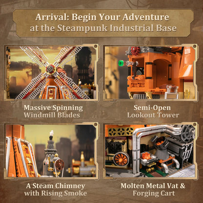 Pantasy Steampunk Windmill Workshop Klemmbausteine Set - 85026