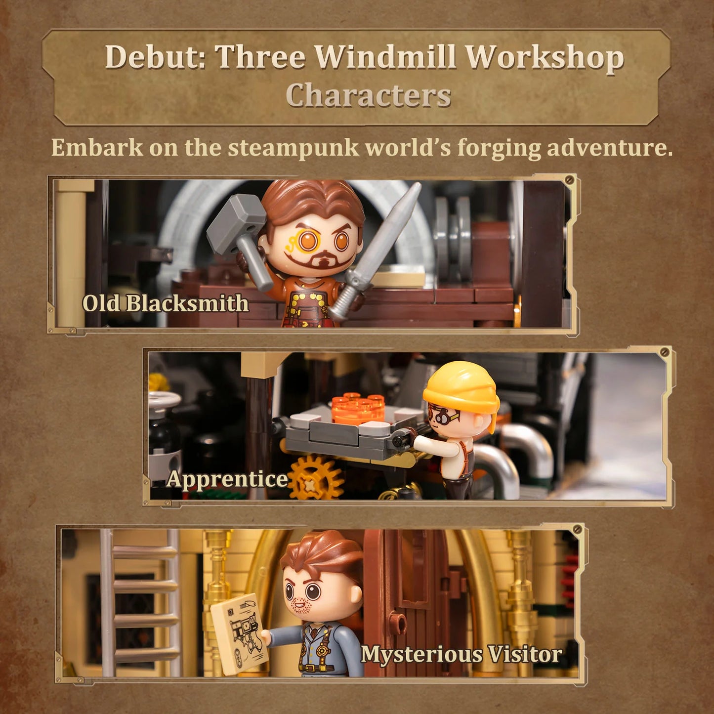 Pantasy Steampunk Windmill Workshop Klemmbausteine Set - 85026