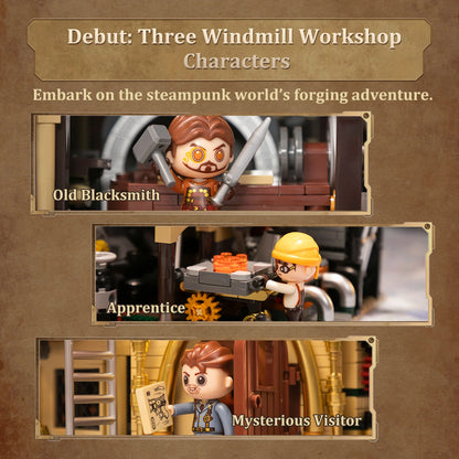 Pantasy Steampunk Windmill Workshop Klemmbausteine Set - 85026