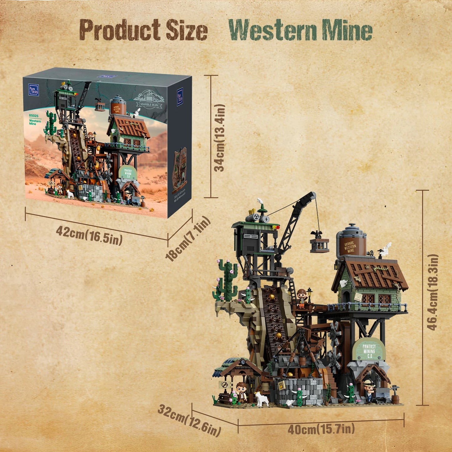 Pantasy Western Mine Klemmbausteine Set - 85025